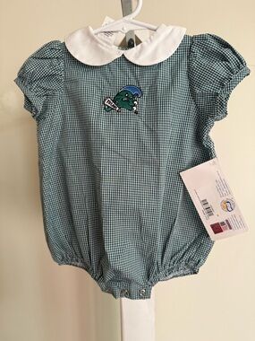 NWT Vive le Fete Tulane Green Wave Bubble Romper